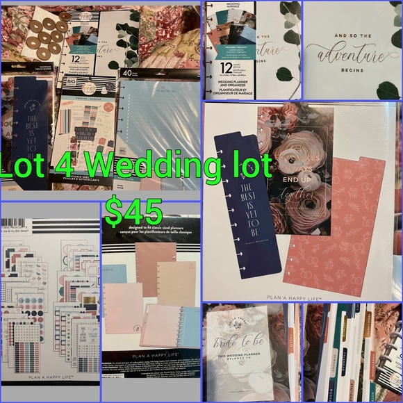 PLEASe READ Description: yOU CHOOSE Happy Planner Wedding Planner Lots